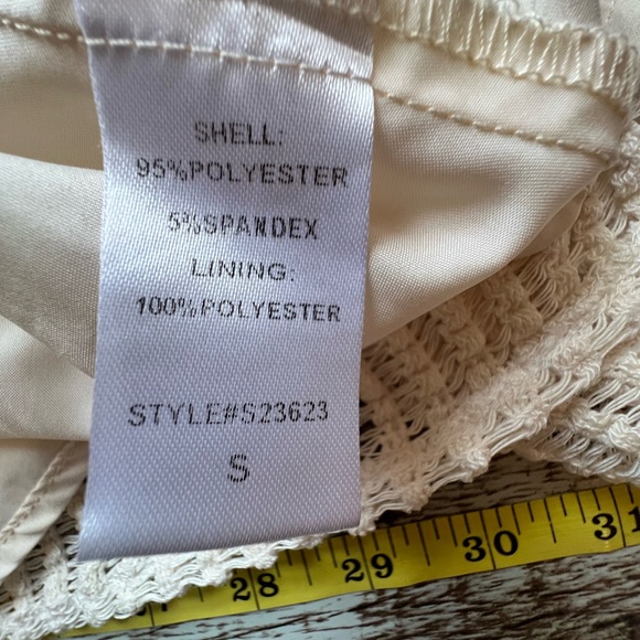 Mustard Seed Women's Cream Knit Dress Coverup Boho Size S Cream - Picture 4 of 6